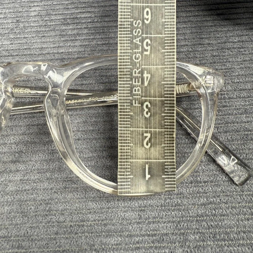 Warby Parker Haskell Eyeglasses Crystal Clear Round Frames 49-22-145 Glitter